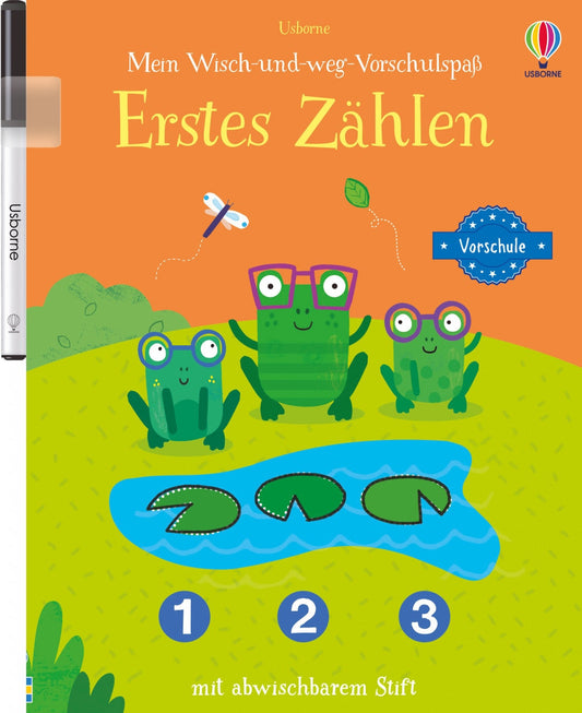Usborne Publishing Mein Wisch-und-weg-Vorschulspaß: Erstes Zählen (Deutsch, 2022, Jessica Greenwell, Genine Delahaye)