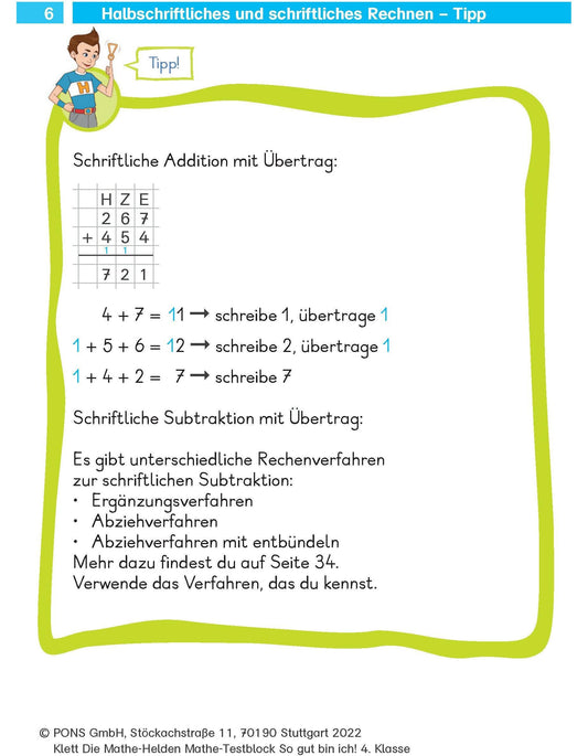 Klett Die Mathe-Helden: Mathe-Testblock