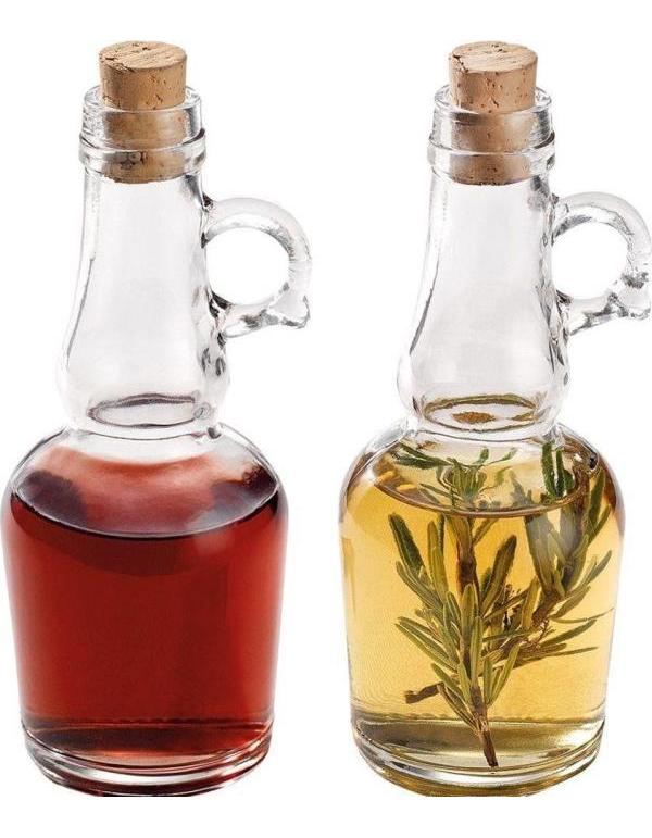 Excellent Houseware Öl & Essig Set aus Glas (250 ml)