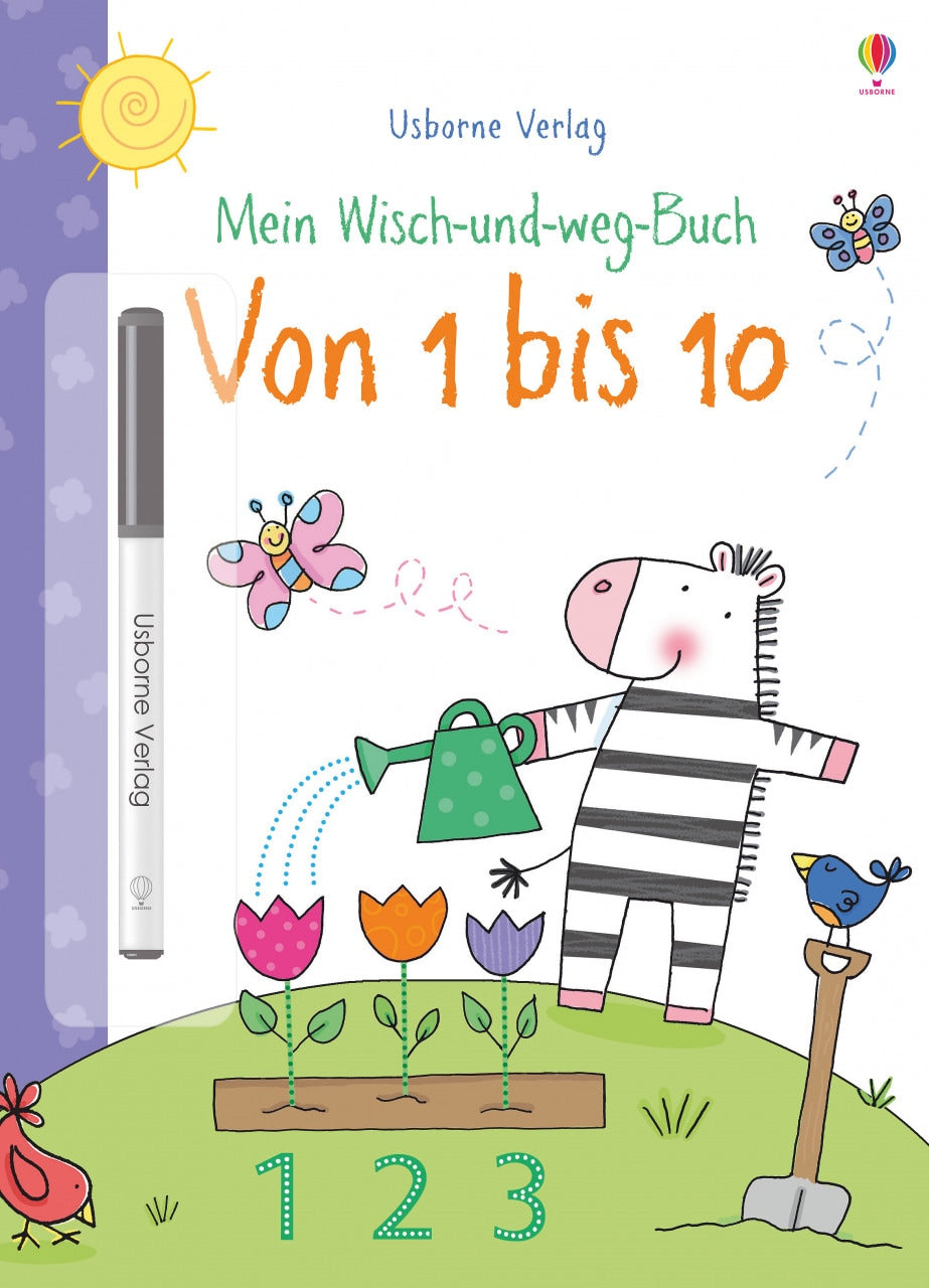 Usborne Publishing Mein Wisch-und-weg-Buch: Von 1 bis 10 (Deutsch, 2013, Felicity Brooks, Nicola Hall, Stacey Lamb)