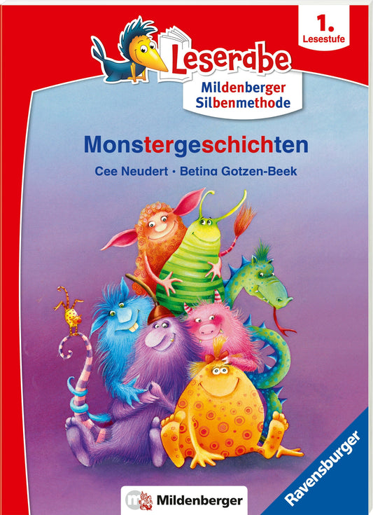 Ravensburger Leserabe mit Mildenberger-Silbenmethode: Monstergeschichten (Deutsch, 2024, Cee Neudert, Betina Gotzen-Beek)