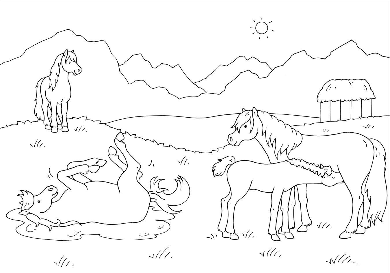 Tessloff Metallic-Sticker Malbuch. Pferde