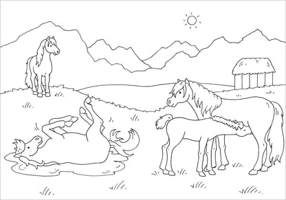 Tessloff Metallic-Sticker Malbuch. Pferde