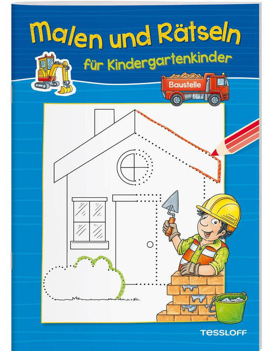 Tessloff Malen und Rätseln für Kindergartenkinder. Baustelle (Deutsch, 2021, Stefan Lohr)