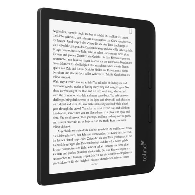 tolino vision 6 eBook-Reader (7", 16 GB, Schwarz)