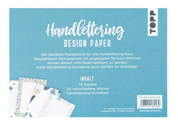 Handlettering Design Paper Block Terrazz