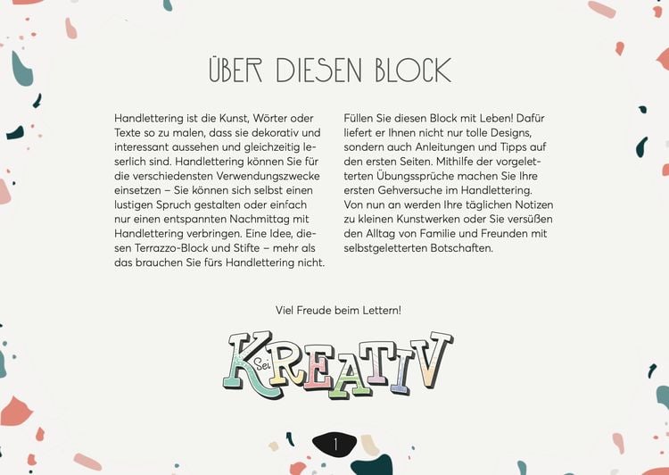 Handlettering Design Paper Block Terrazz