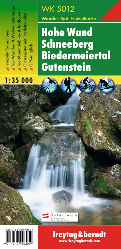 freytag & berndt Wanderkarte WK 5012 Hohe Wand - Schneeberg - Biedermeiertal - Gutenstein 1:35.000