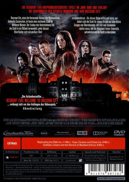 Constantin Film Resident Evil:Welcome to Raccoon City (DVD, 2021)