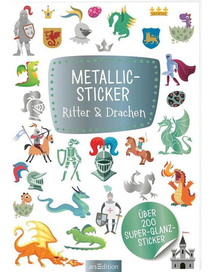 Metallic-Sticker - Ritter & Drachen