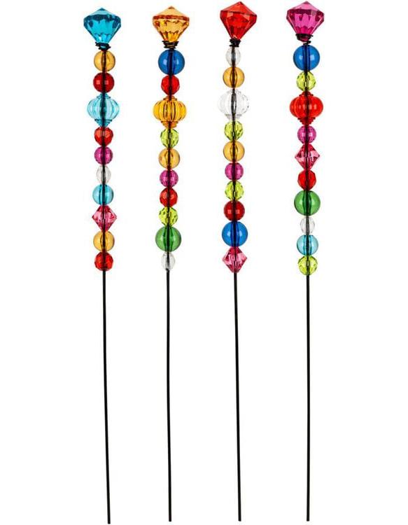 Gartenstecker "Bunter Perlenzauber" 4er-Set