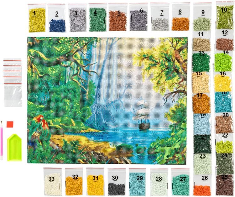 Diamond Painting "Dschungelschiff" 50 x 40 cm