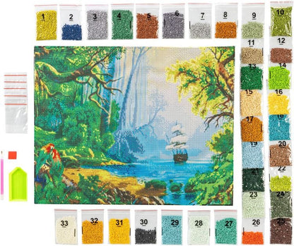 Diamond Painting "Dschungelschiff" 50 x 40 cm