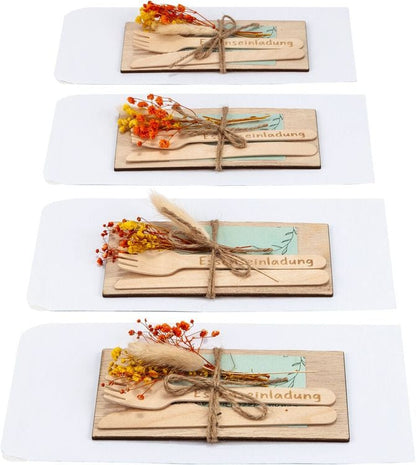 Gutschein-Geschenk "Essenseinladung" 4er-Set