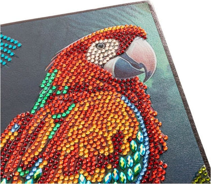 Diamond Painting Notizbuch (Motiv: Papagei, DIN A5)