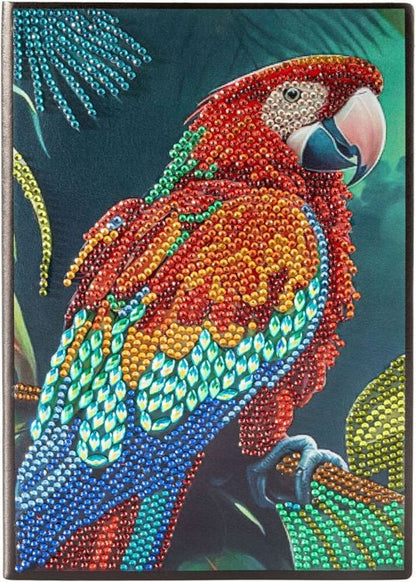 Diamond Painting Notizbuch (Motiv: Papagei, DIN A5)