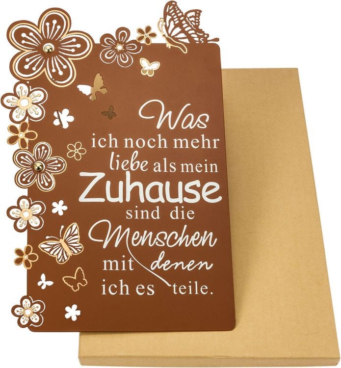 Metallschild "Zuhause"  26 x 40 cm