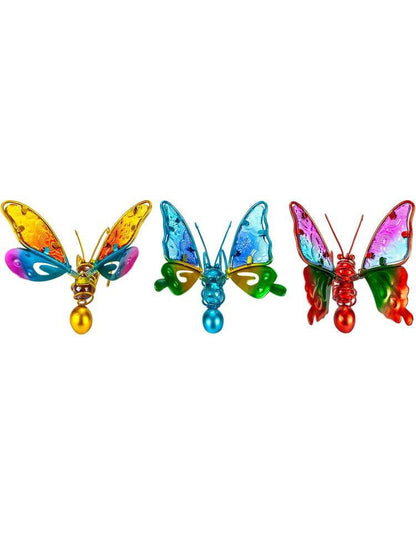 Dekohänger "Schmetterlinge" aus Glas, 3er-Set