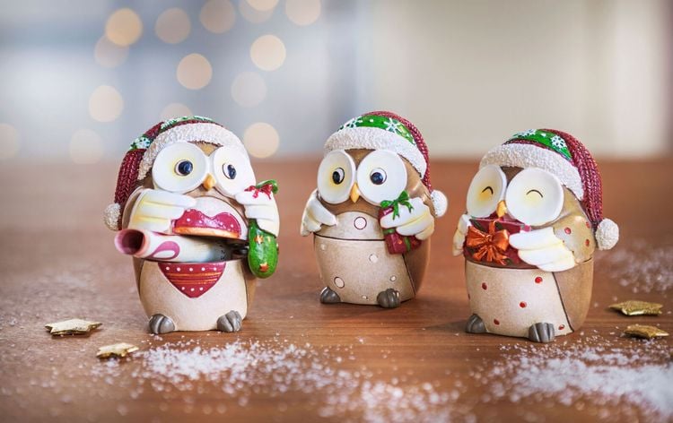 Geschenkdosen "Eulen", 3er-Set