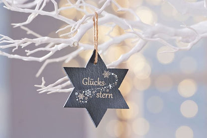 Geschenkset "Glücksstern" aus Schiefer