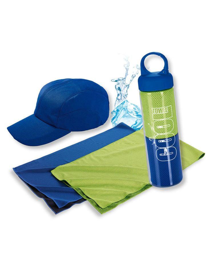 Kühlmütze + 2 Kühlhandtücher 3er-Set