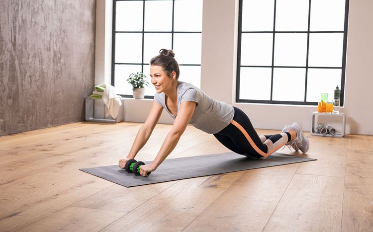 Massageroller & Bauchtrainer 2 in 1 