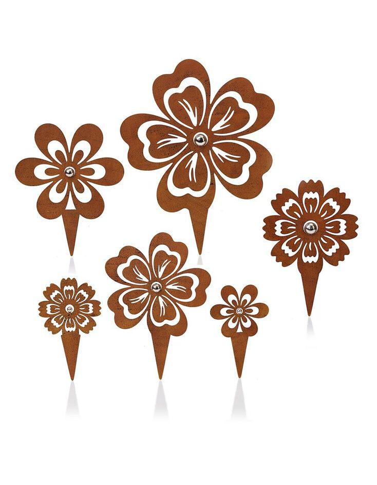 Dekostecker "Blümchen", 6er-Set