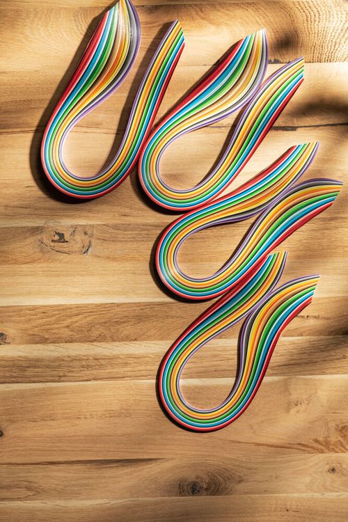 Quilling-Ergänzungsstreifen in 4 Breiten, 1440-teilig