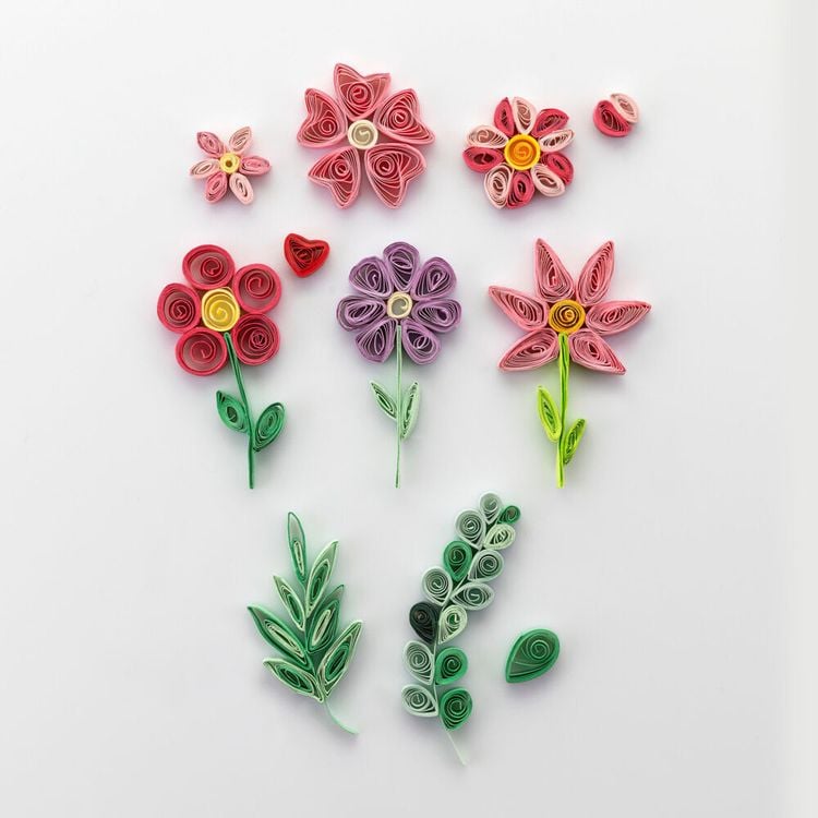 Quilling-Ergänzungsstreifen in 4 Breiten, 1440-teilig