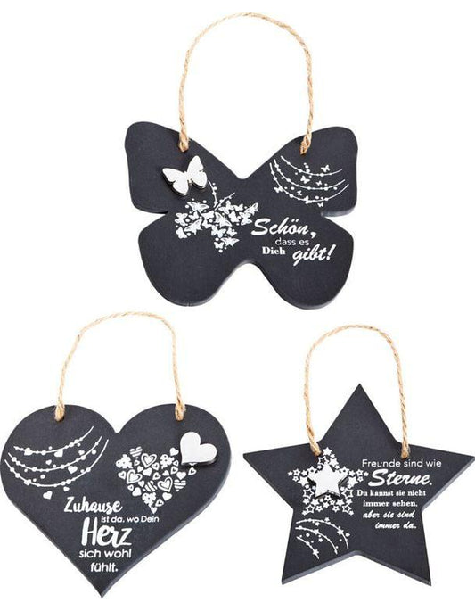 Geschenkset "Liebe Wünsche" aus Schiefer, 3er-Set