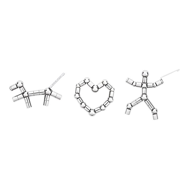 Magnetischer Kugelschreiber Geschicklichkeit, silber