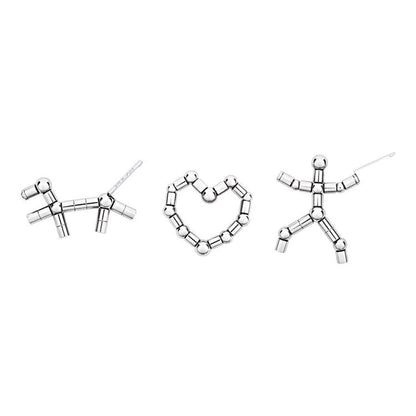 Magnetischer Kugelschreiber Geschicklichkeit, silber