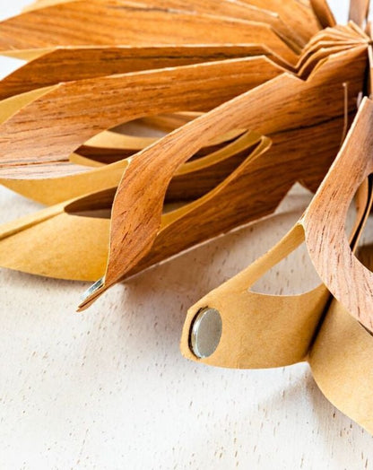 Dekohänger "Flower" Holzoptik (Grösse: 3er-Set)