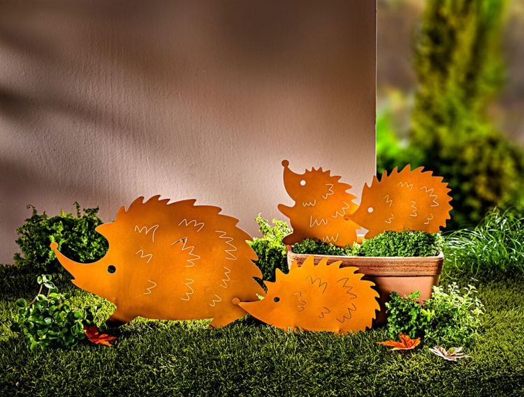 Gartenstecker "Igelfamilie" 4er-Set