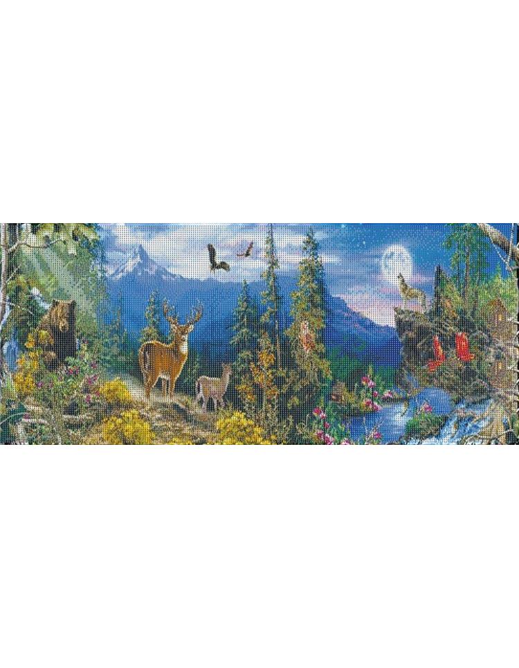 Diamond Painting "Waldszene" 70 x 30 cm