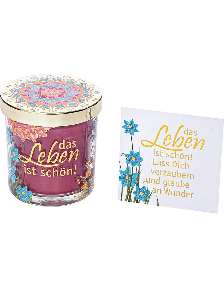 Geschenkset Duftkerze Das Leben ist schön im Glas