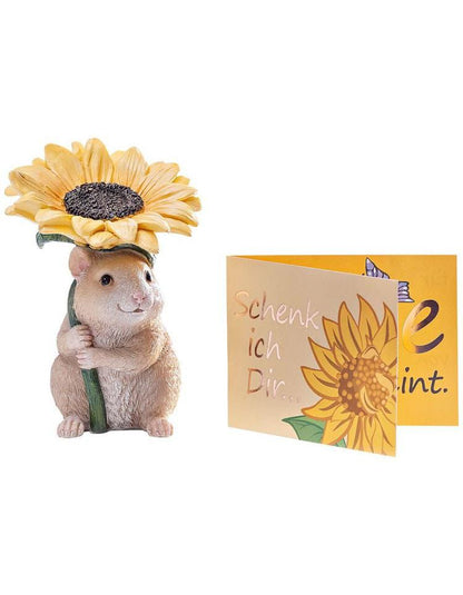 Geschenkset Mutmach-Hamster "Sunny" inkl. Grusskarte
