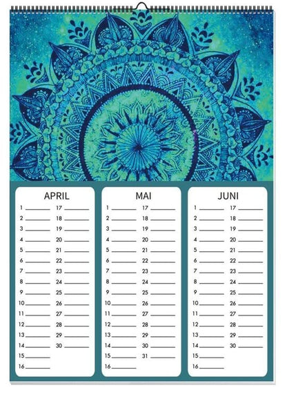 Diamond Painting Kalender immerwährend (Motiv: Glücksboten)