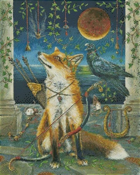 Diamond Painting "Fuchs und Rabe" 40 x 50 cm