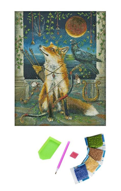 Diamond Painting "Fuchs und Rabe" 40 x 50 cm