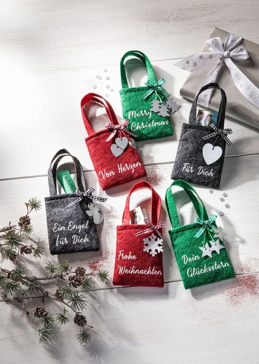 Geldgeschenk "Filztaschen" 6er-Set