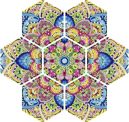 DIY Diamond Painting Untersetzer "Hexagon" 7er-Set