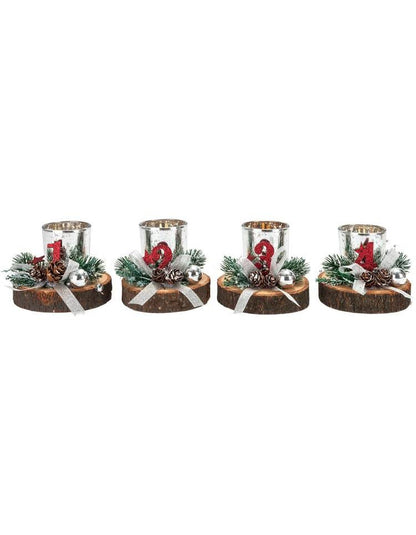 Teelichthalter "Advent" 4er-Set