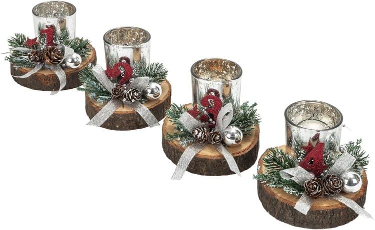 Teelichthalter "Advent" 4er-Set