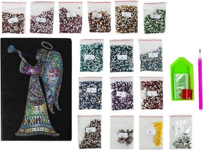 Diamond Painting Notizbuch (Motiv: Engel, DIN A5)