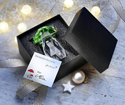 Glasdeko "Glückspilz"