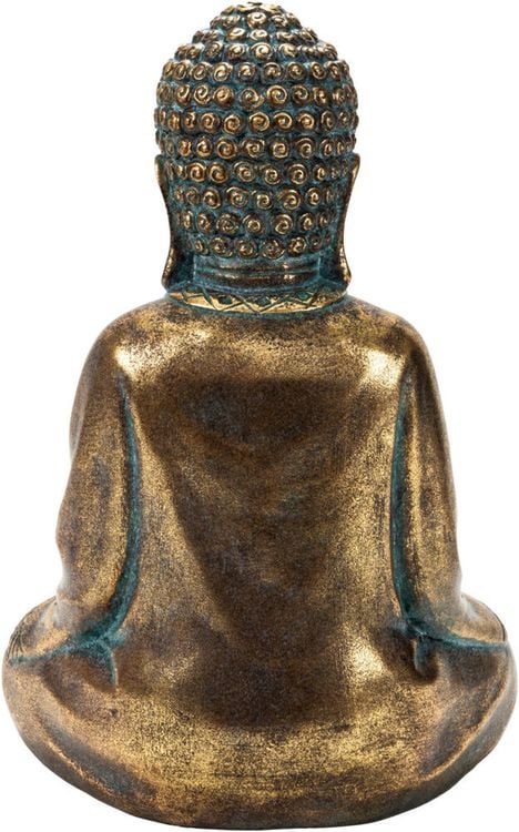 Dekofigur Buddha mit Ginkgoschale