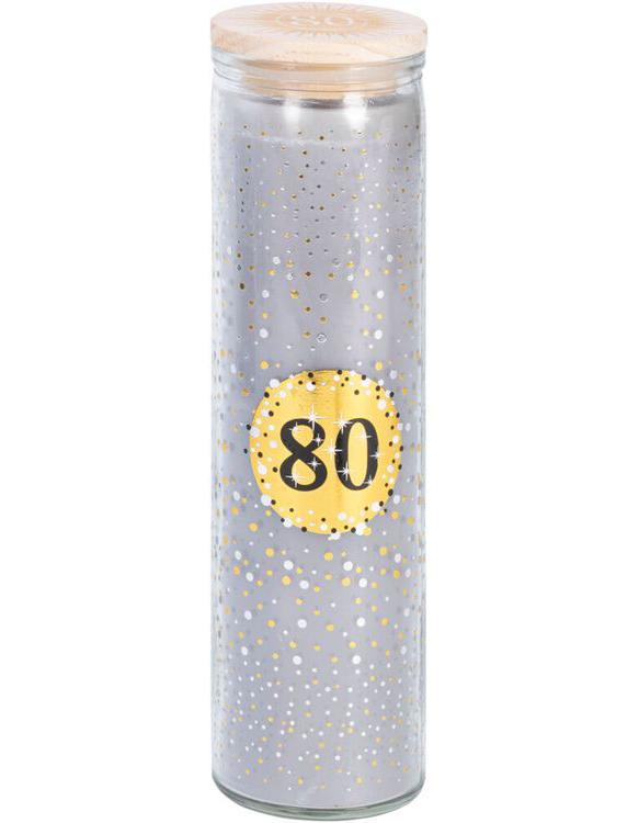 Geburtstagskerze im Glas (Alter: 80 Jahre)