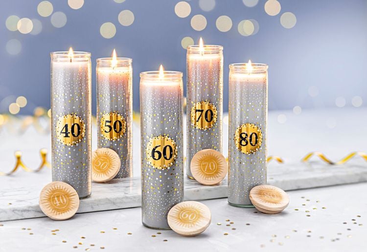 Geburtstagskerze im Glas (Alter: 80 Jahre)