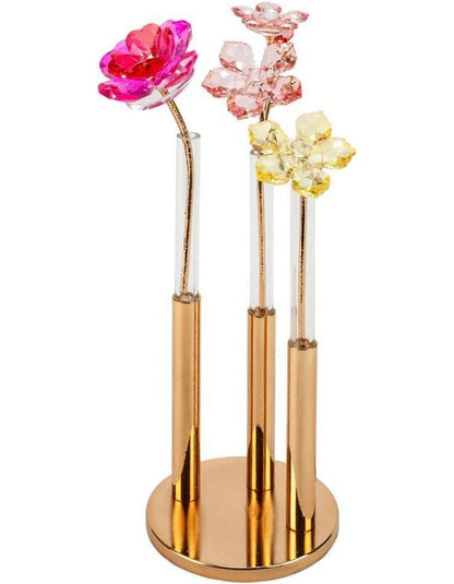 Geschenkset Glasblumen mit Vase & Grusskarte